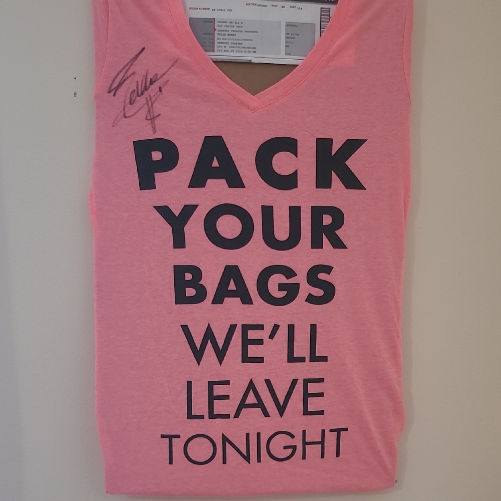 Signed Eddie Money 2014 Signed Concert Tee With Ticket